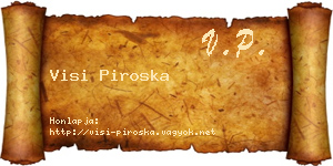 Visi Piroska névjegykártya