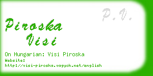 piroska visi business card